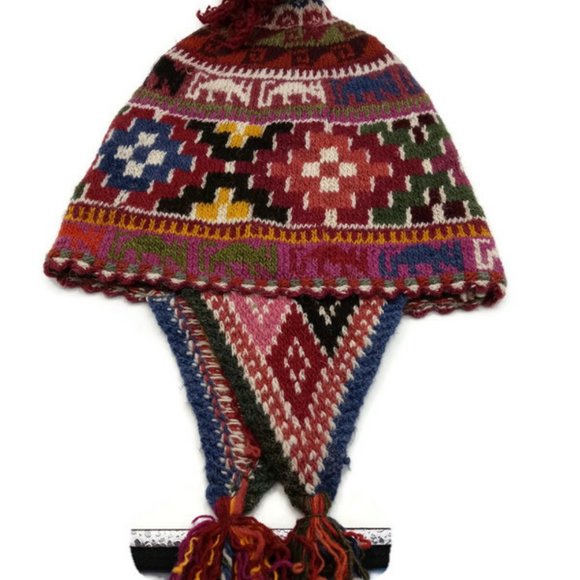 Unisex Peruvian Chullo Woven in Wool Andean Cordillera Cusco main image 4